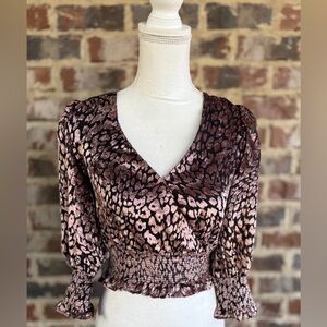 🦋Walter Baker Animal Print Blouse